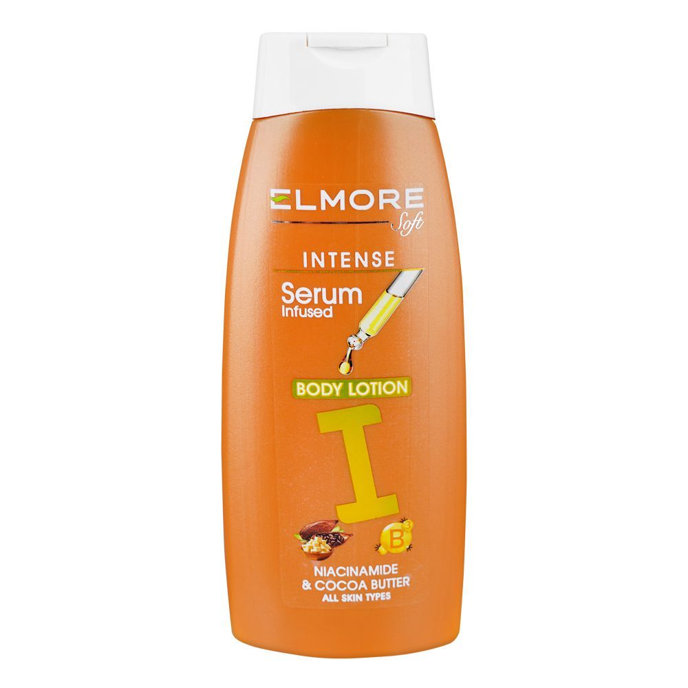 Elmore Skin Intense Natural Moisturizing Body Lotion, Cocoa Butter & Vitamin E, All Skin Types, 250ml