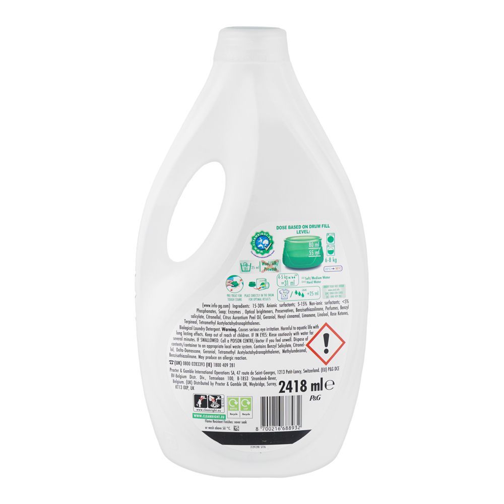 Ariel Original Liquid Cold & Short, XXL Mega Pack, 2418ml