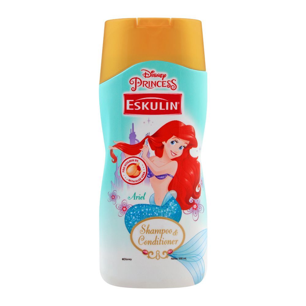 Disney Eskulin Kids Ariel Shampoo & Conditioner, 200ml