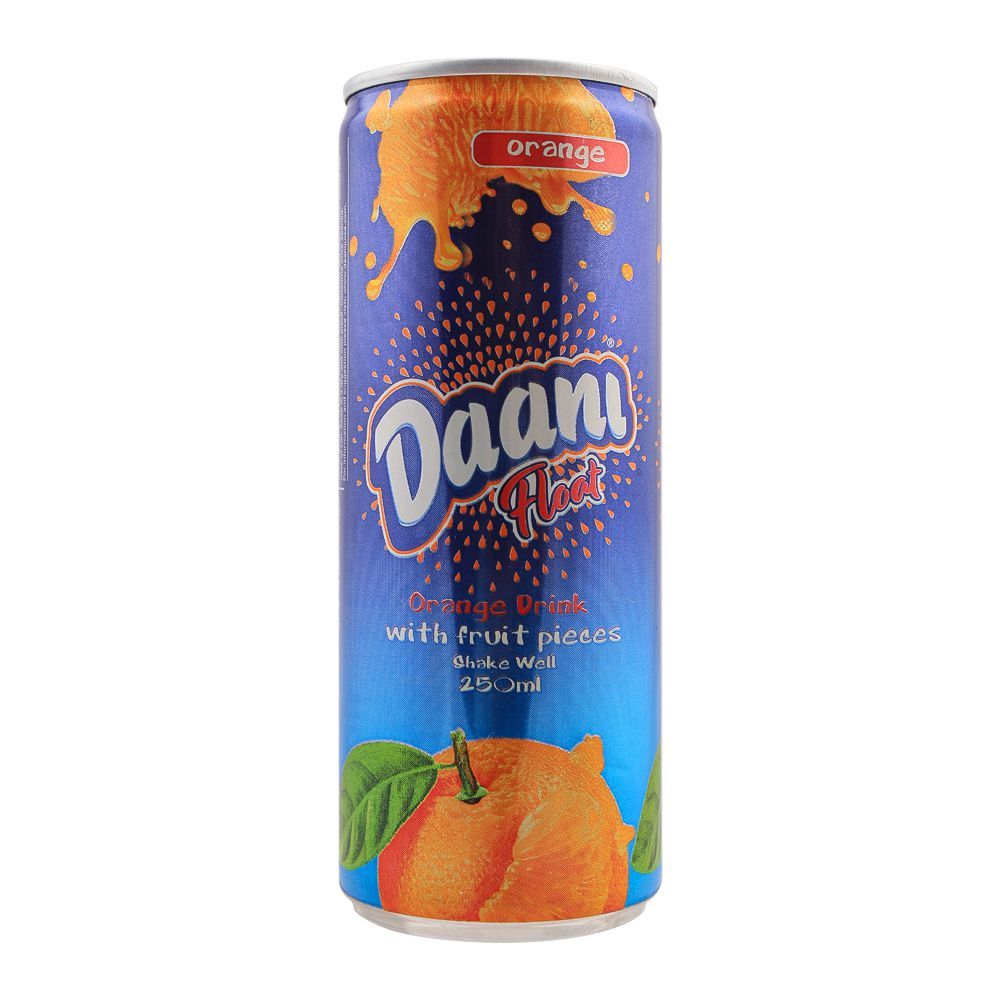 Buy Daani Float Orange Drink, With Fruit Pieces, Can, 250ml Online at ...