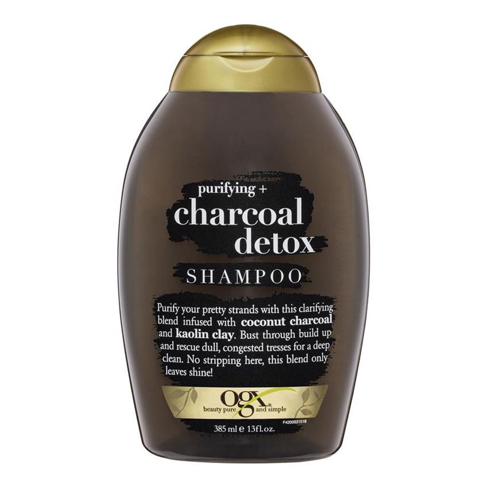 OGX Purifying + Charcoal Detox Shampoo, Sulfate Free, 385ml