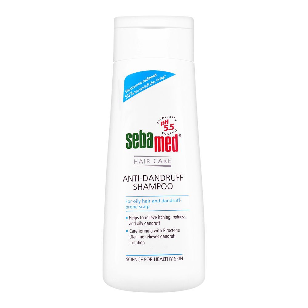 Seba Med Anti-Dandruff Shampoo, For Oily Hair and Dandruff Prone Scalp, 200ml