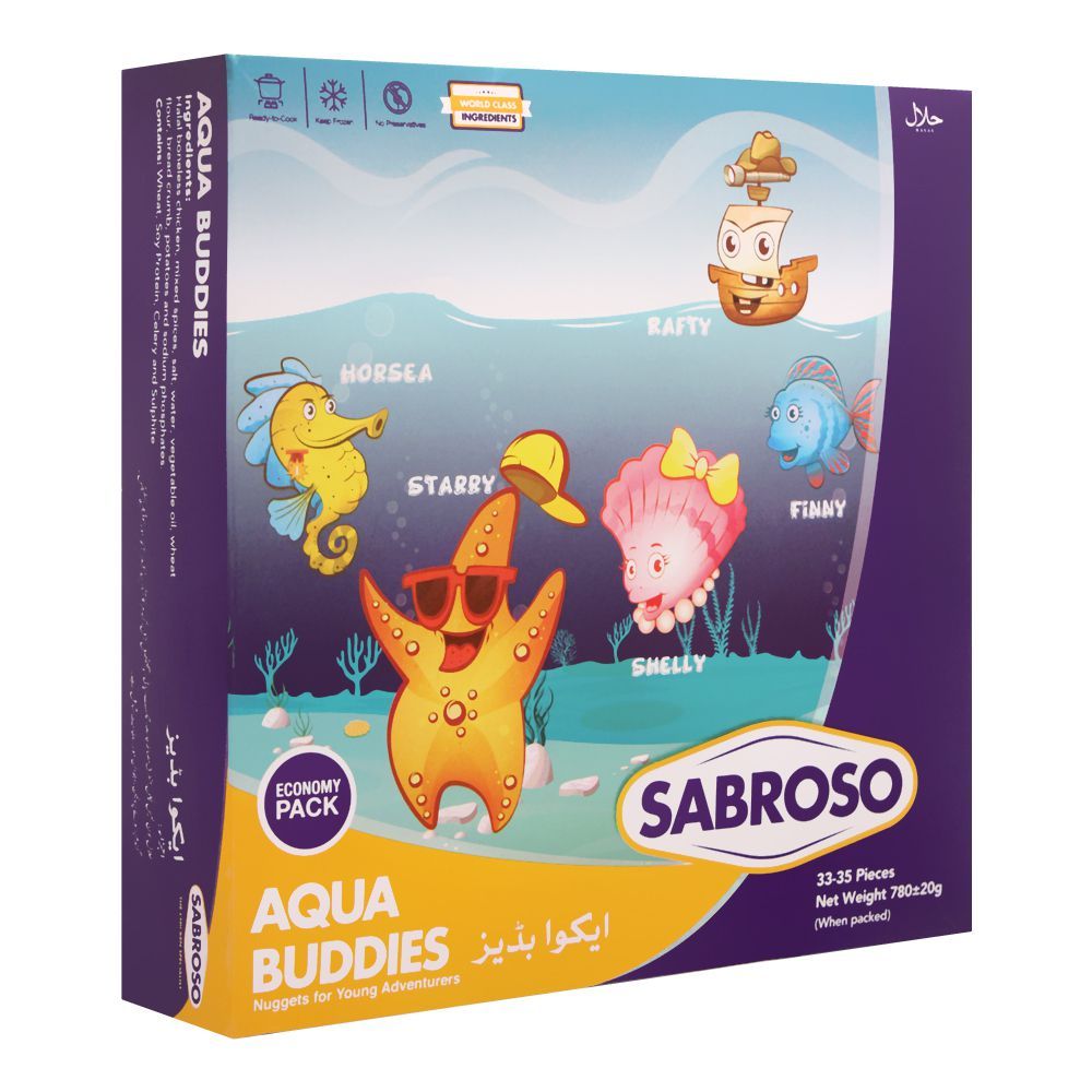 Sabroso Aqua Buddies, Economy Pack, 33-35 Pieces, 780g