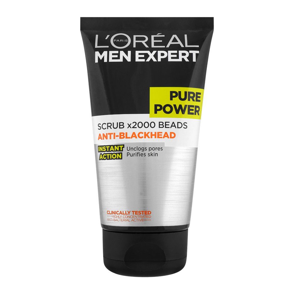 L'Oreal Paris Men Expert Pure Power Anti-Blackhead X2000 Beads Scrub, 150ml