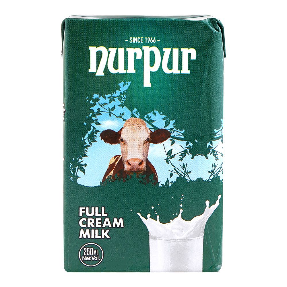 Nurpur Full Cream Milk Tetra Pack, 250ml