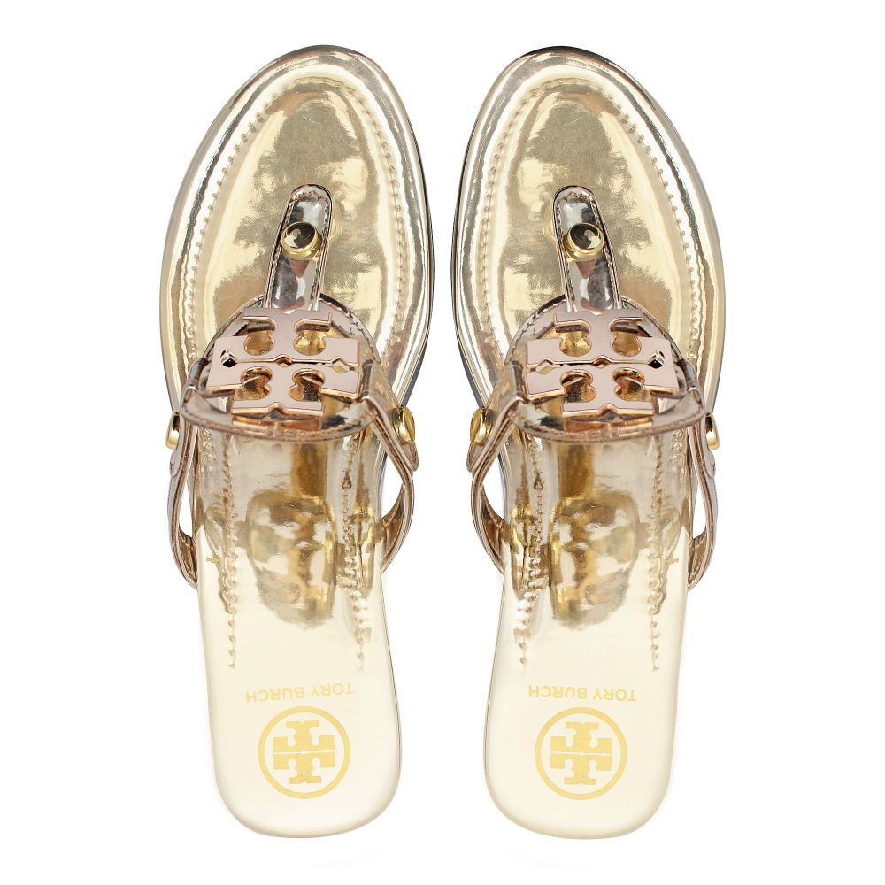 Tory Burch Style Women's Slippers, Golden