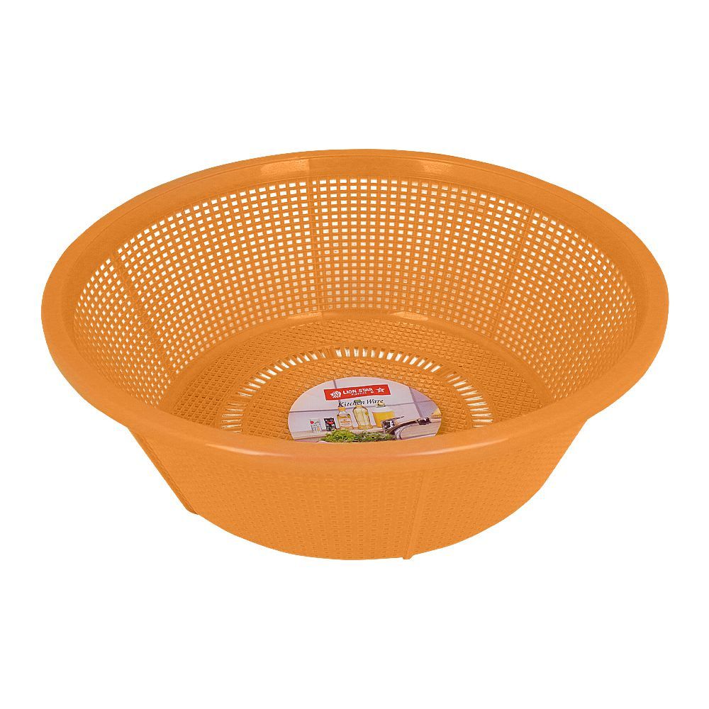 Lion Star Plastic Basin Strainer, 24cm, Orange, BA-33