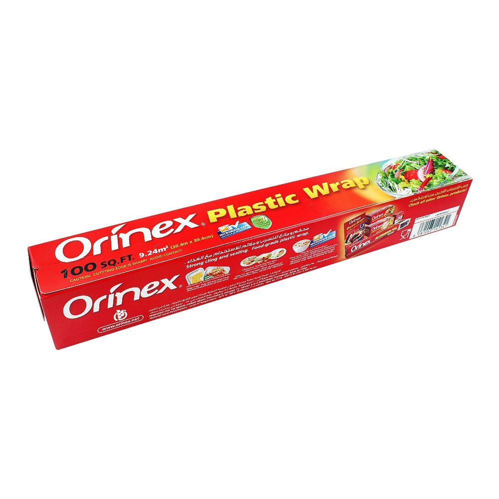 Orinex Plastic Wrap, 100SQFT, 30.4m x 30.4cm, Food Grade