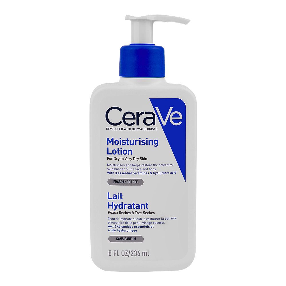 CeraVe Fragrance Free Moisturising Lotion, Dry To Very Dry Skin, 236ml