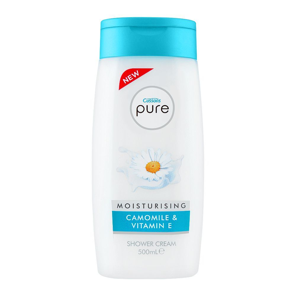 Cussons Pure Moisturising Camomile & Vitamin E Shower Cream, 500ml