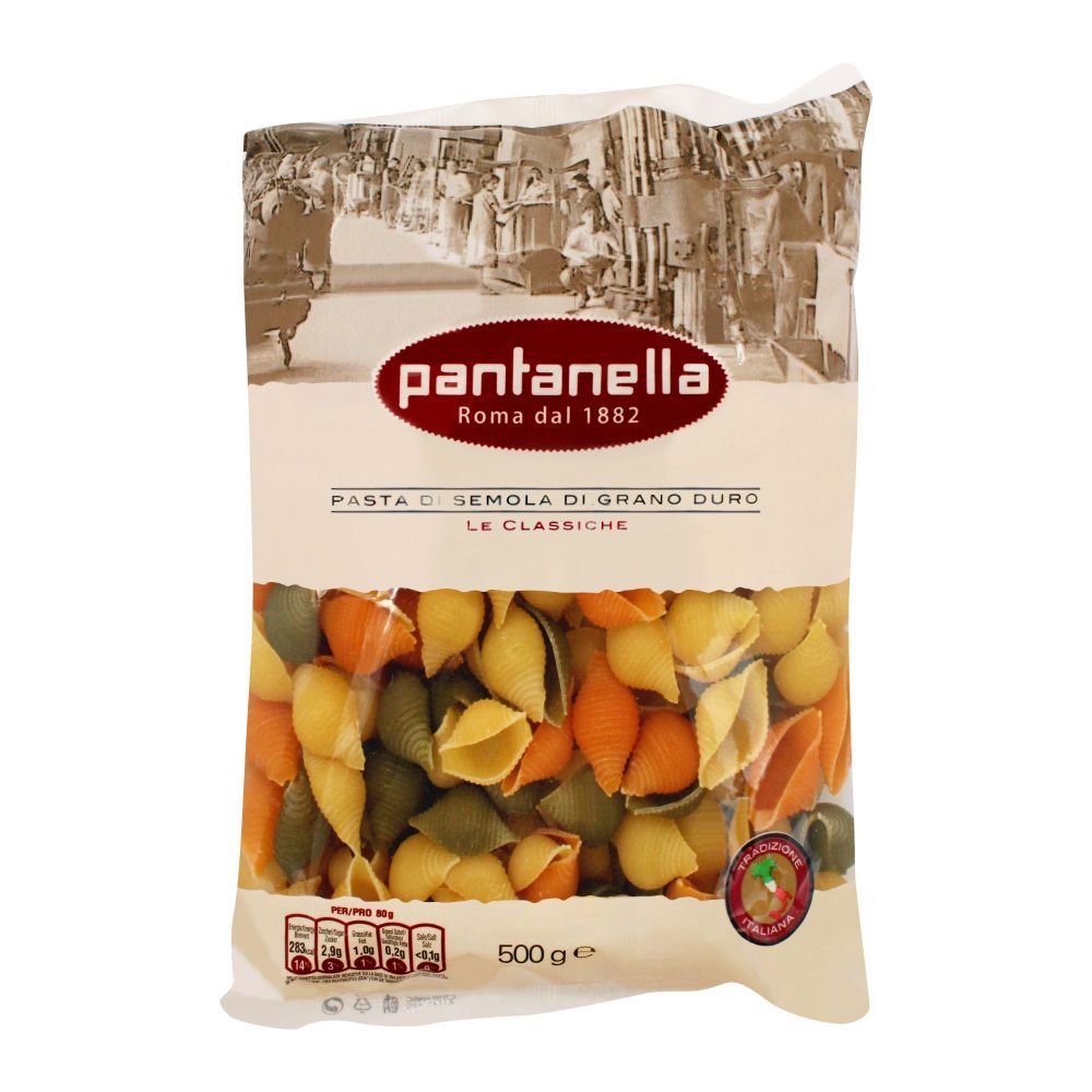 Pantanella Tricolor Conchiglie Pasta, 500g