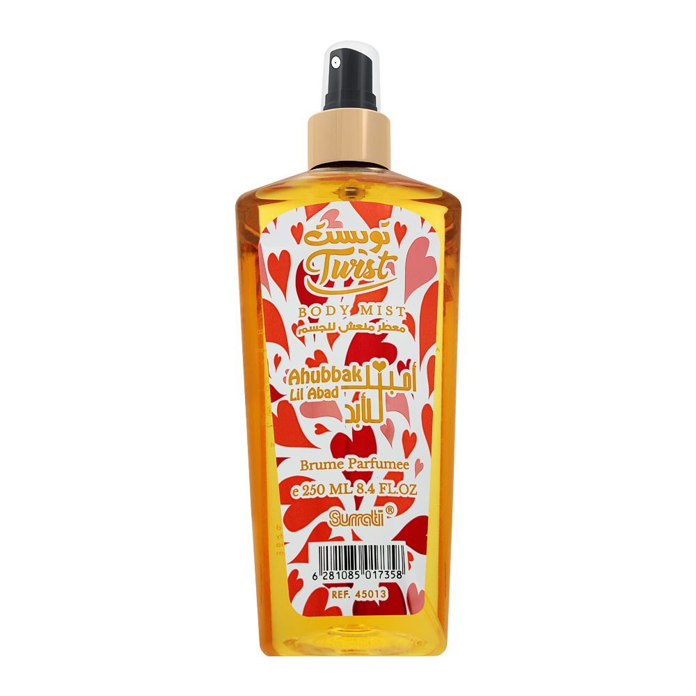 Surrati Twist Ahubbak Lil Abad Body Mist, 250ml