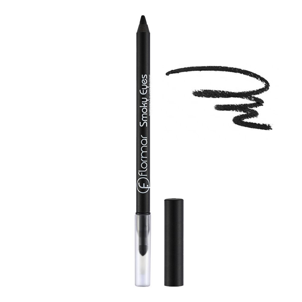 Flormar Smoky Eyes Waterproof Eye Liner, 01, Carbon Black