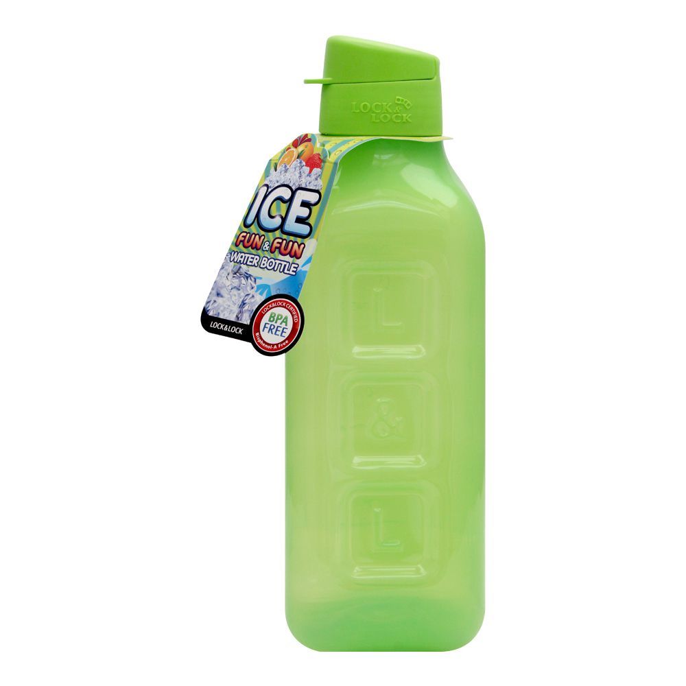 Lock & Lock Ice Fun & Fun Water Bottle, Green, 1.0L, LLHAP805G