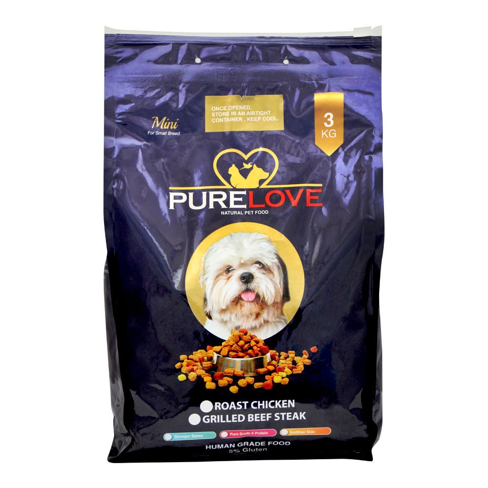 Pure Love Mini Dog Food, Roast Chicken, 3 KG