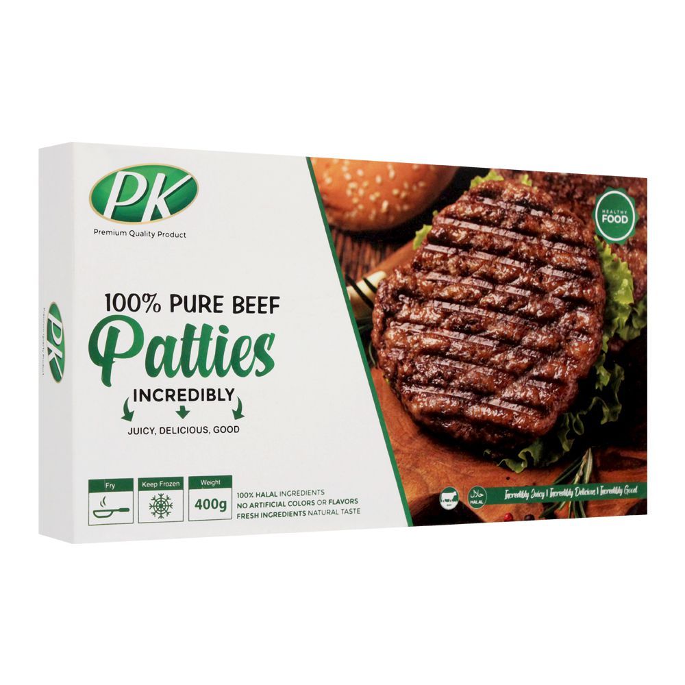 PK 100% Pure Beef Patties, 400g