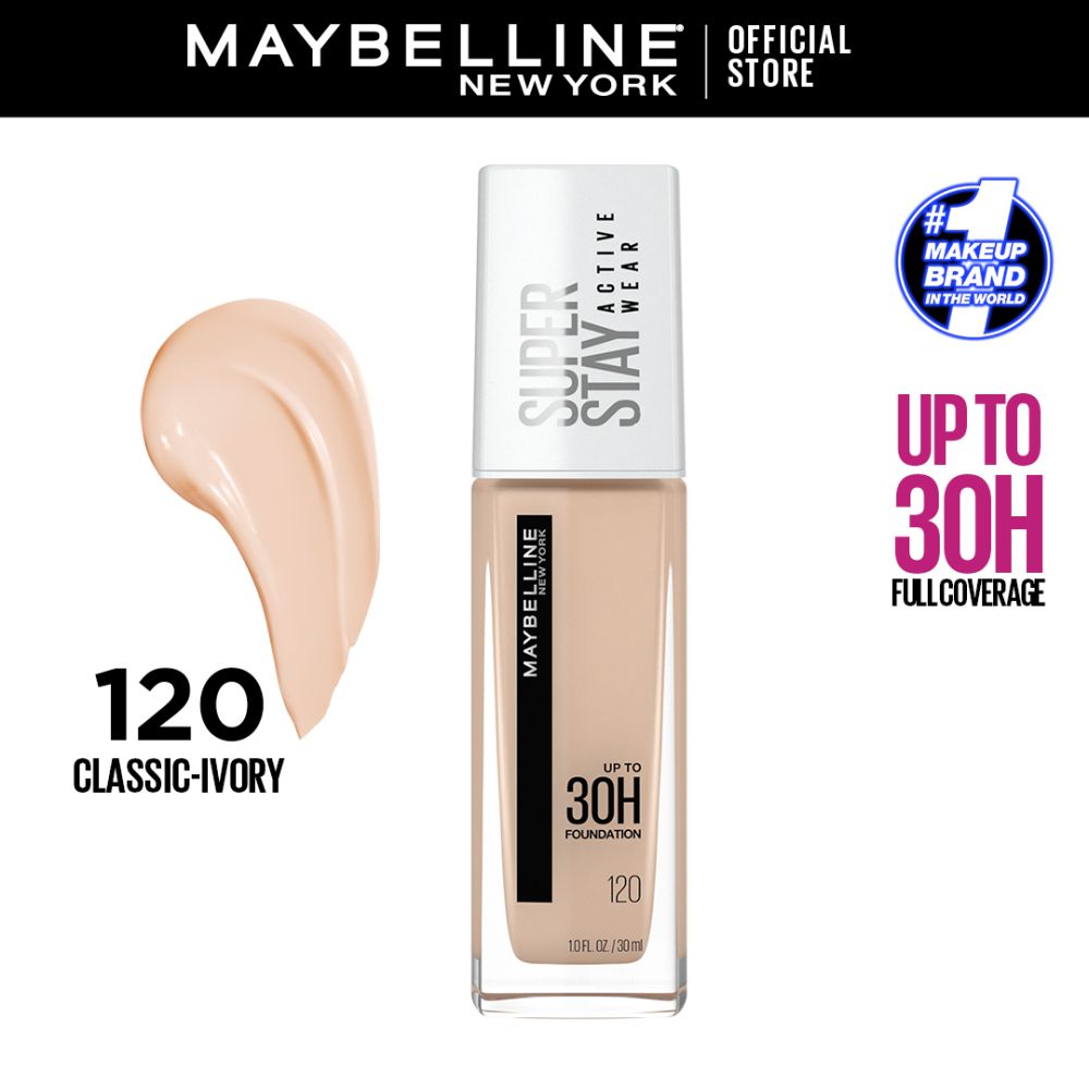 Maybelline New York Superstay Active Wear Upto 30H Foundation, 120, 30ml