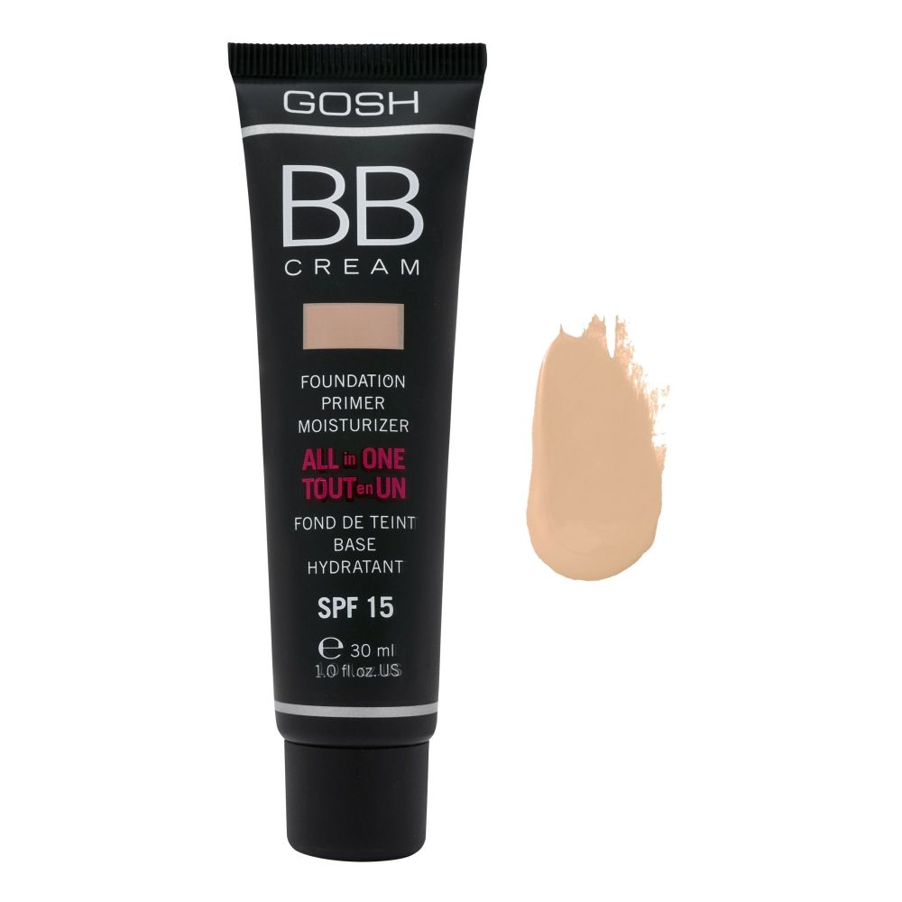 Gosh All-In-One BB Cream, Foundation + Primer + Moisturizer, SPF 15, 02 Beige, 30ml