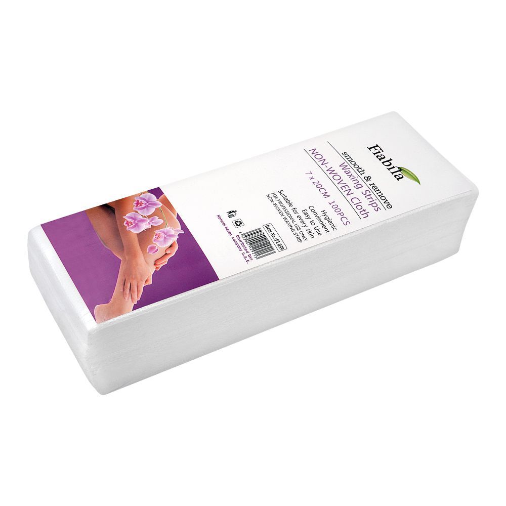 Fiabila Smooth & Remove Non-Woven Cloth Waxing Strips 7 x 20cm, 100-Pack