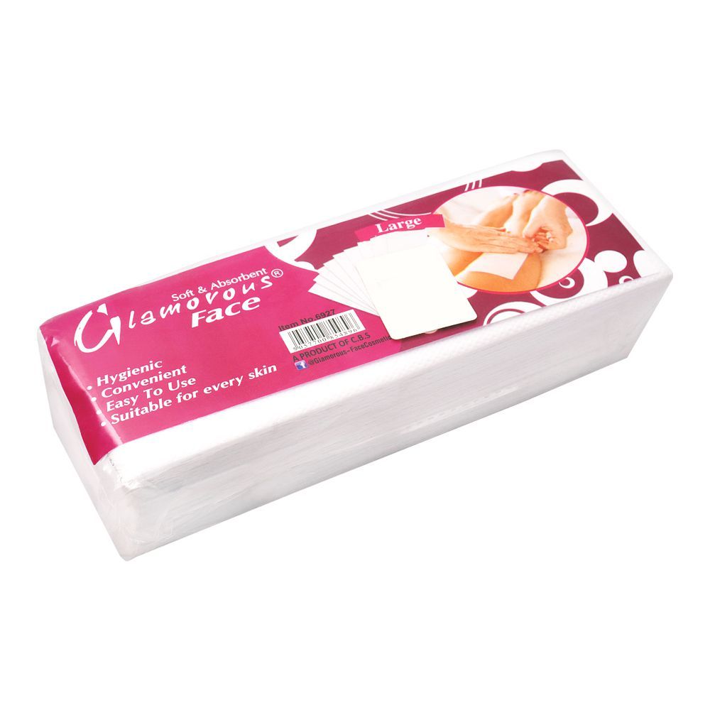 Glamourous Face Wax Paper Strip Large 100-Pack, 6927