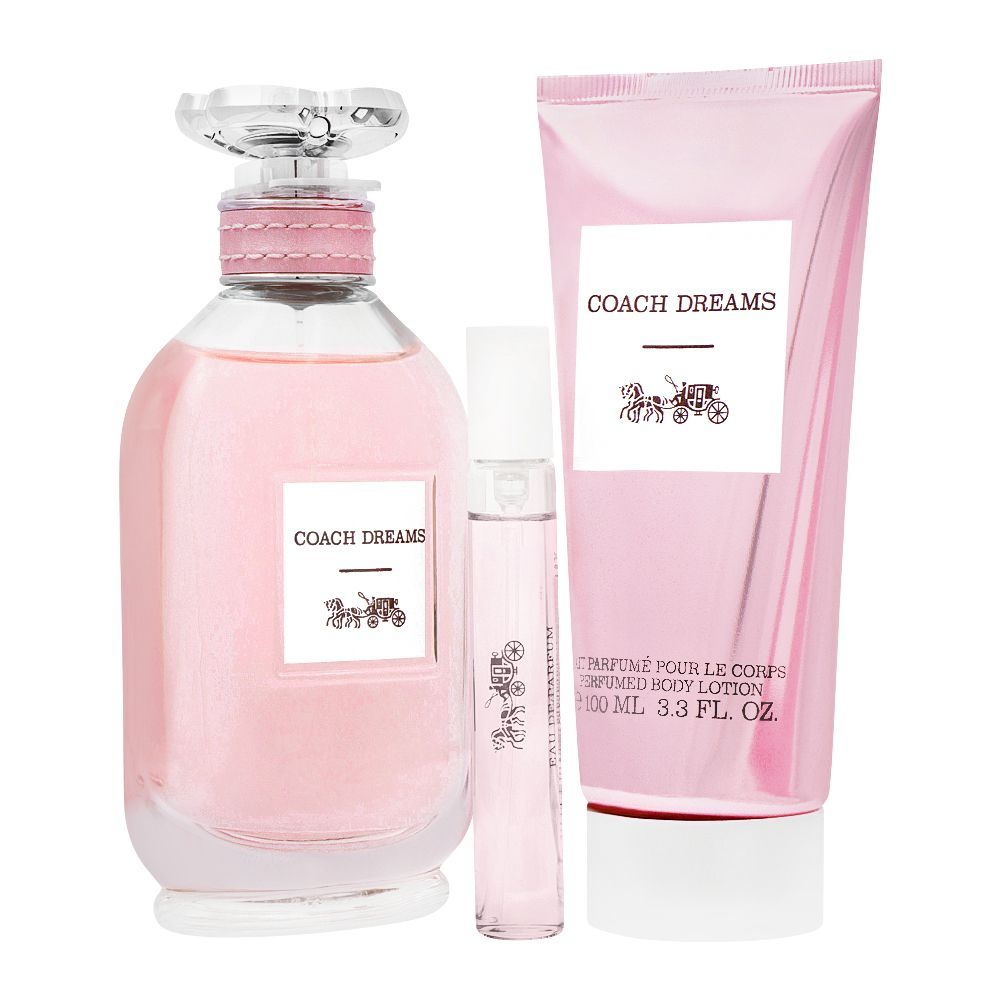 Coach New York Coach Dreams Gift Set, EDT 90ml + EDP 7.5ml + Body Lotion 100ml