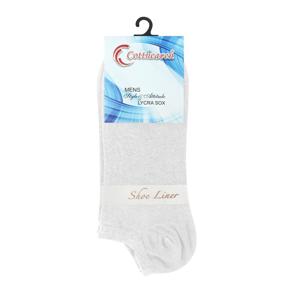 Cottheaven Men's Shoe Liner Socks, White