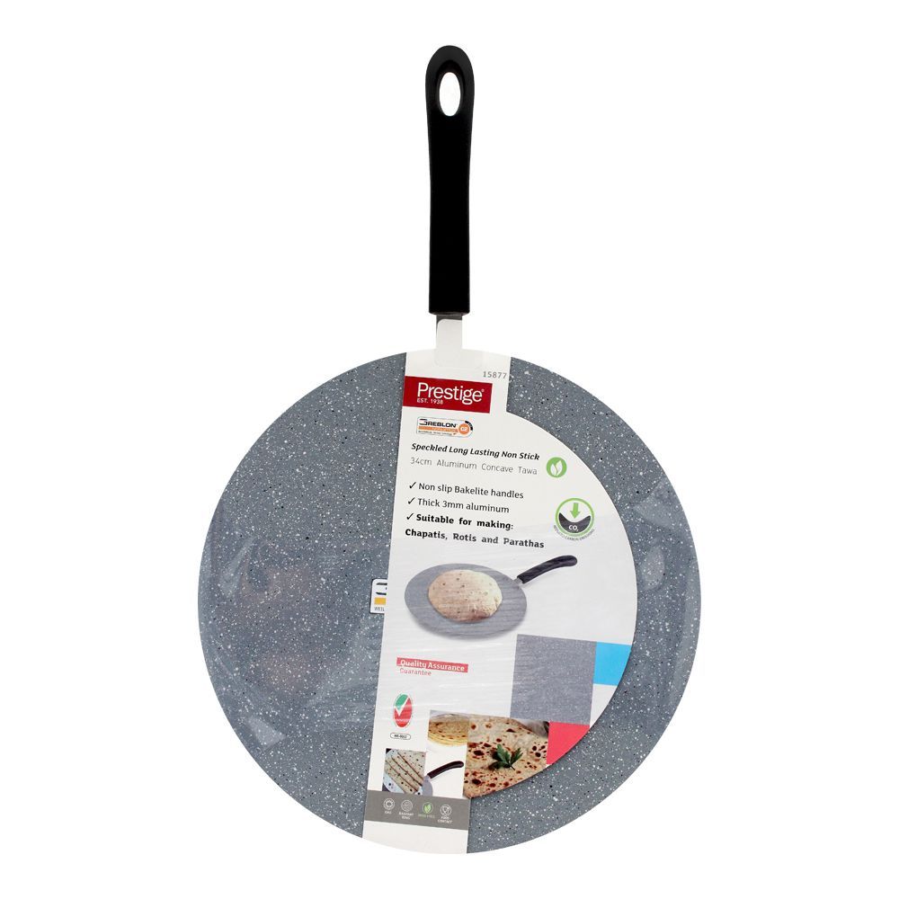 Prestige Concave Aluminium Non Stick Tawa, 34cm, 15877