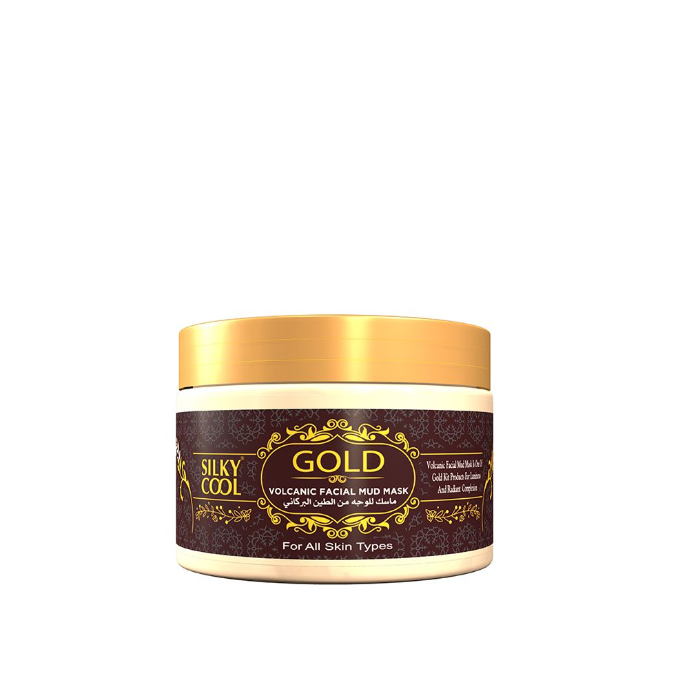 Silky Cool Gold Volcanic Facial Mud Mask, All Skin Types, 350ml