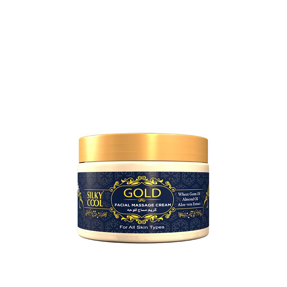 Silky Cool Gold Facial Massage Cream, All Skin Types, 350ml