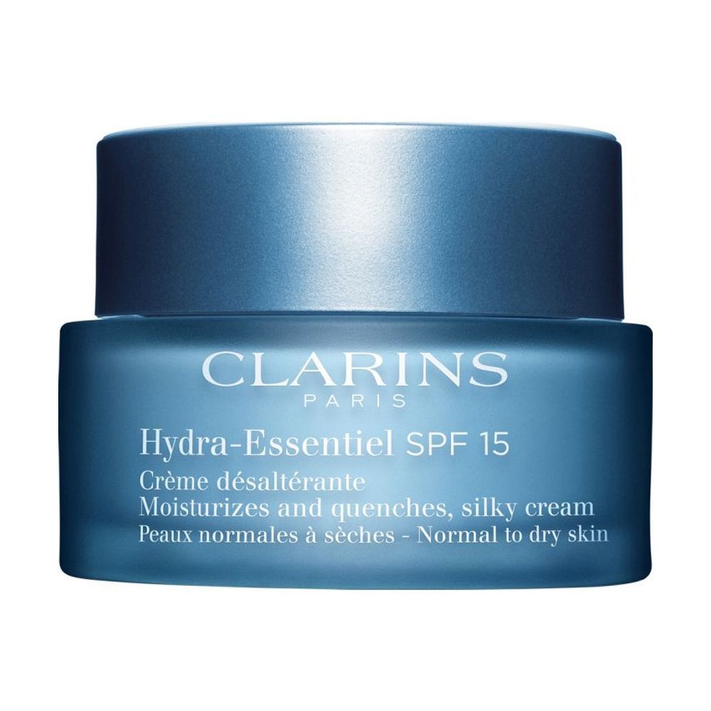 Clarins Paris Hydra-Essentiel SPF 15 Silky Cream, Moisturizes & Quenches, Normal To Dry Skin, 50ml