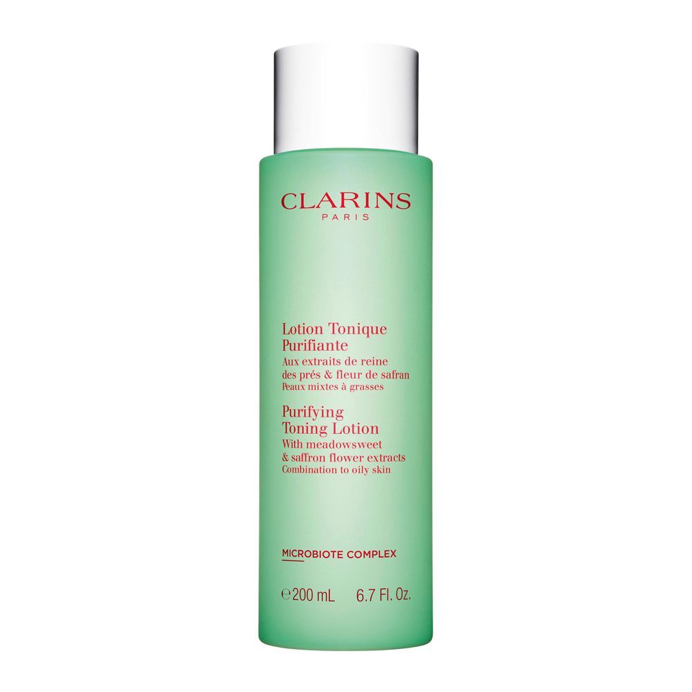 Clarins Paris Purifying Toning Lotion, With Meadowsweet & Saffron Flower Extracts, Combination To Oily Skin, 200ml