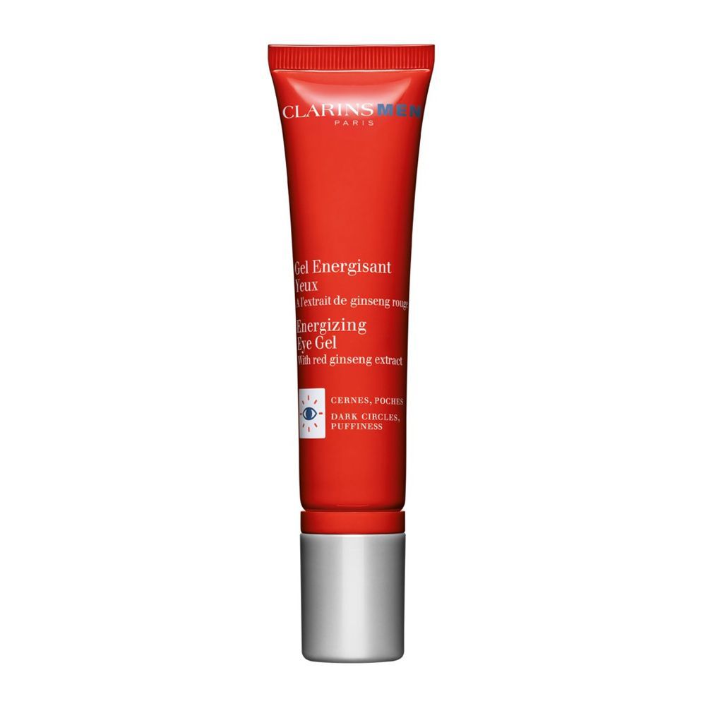 Clarins Paris Men Energizing Eye Gel, With Red Ginseng Extract, 15ml