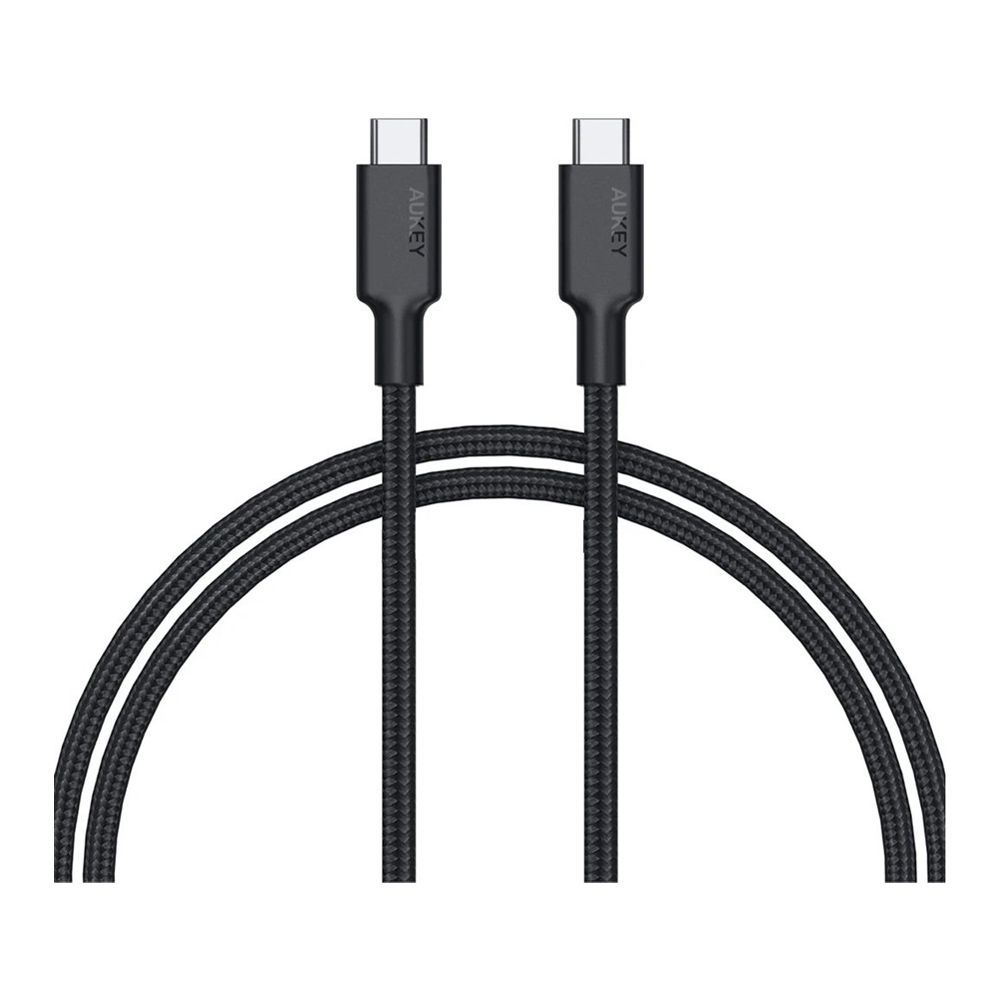 Aukey Impulse Braided PD 100W USB 3.1 Gen 2 USB-C Cable, 1.2m, Black, CB-CD21