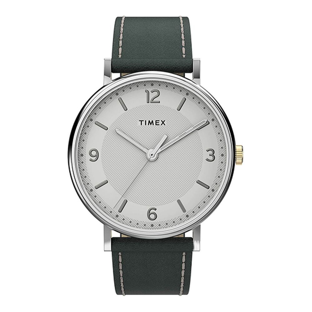 Times Men's Southview 41mm Watch Grey Leather Band Watch, TW2U67500