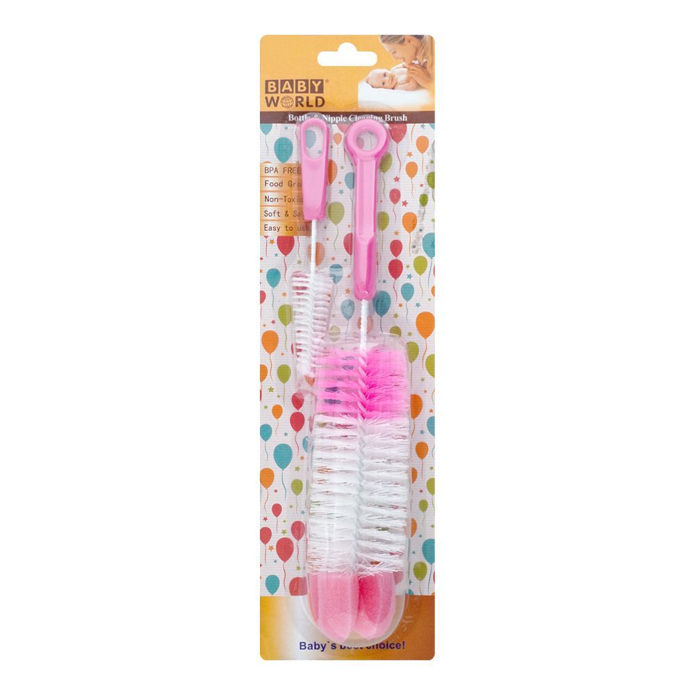 Baby World Bottle & Nipple Cleaning Brush Set BPA Free Soft & Safe main image 1