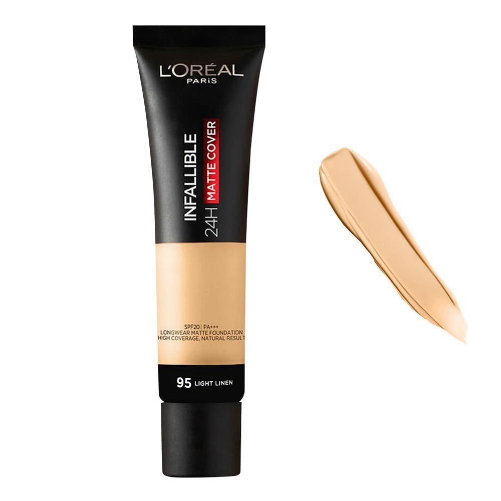 L'Oreal Paris Infallible 24H-Matte Cover Foundation, 95 Light Linen