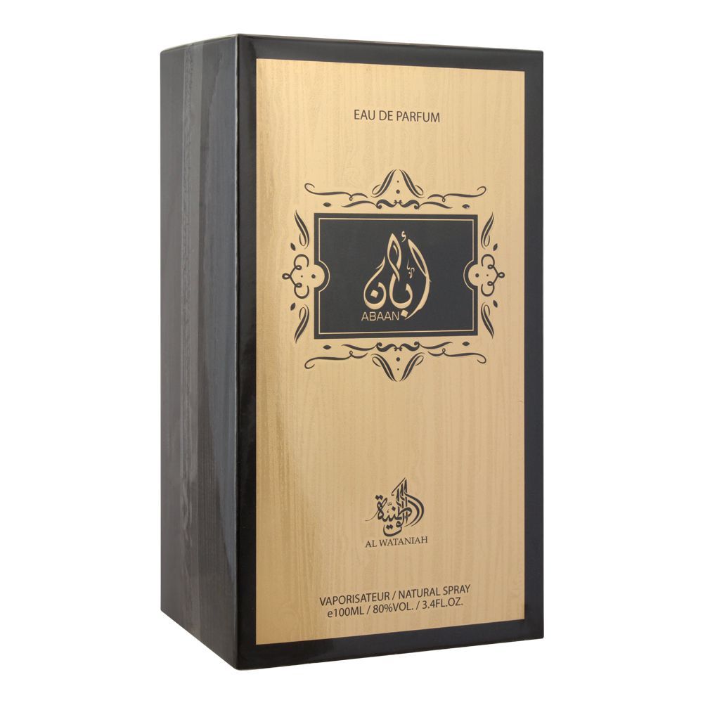 Al Wataniah Abaan Eau De Parfum, Fragrance For Men, 100ml