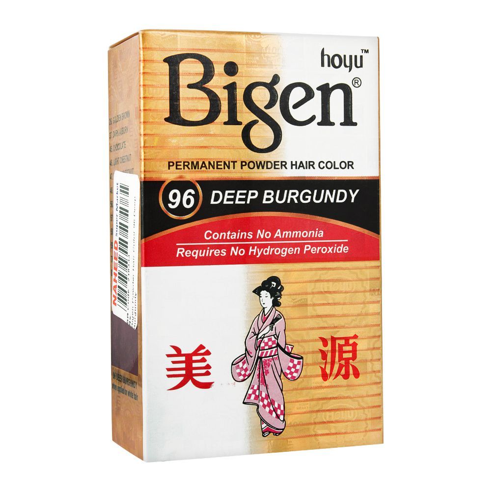 Bigen Permanent Powder Hair Color, 96 Deep Burgundy