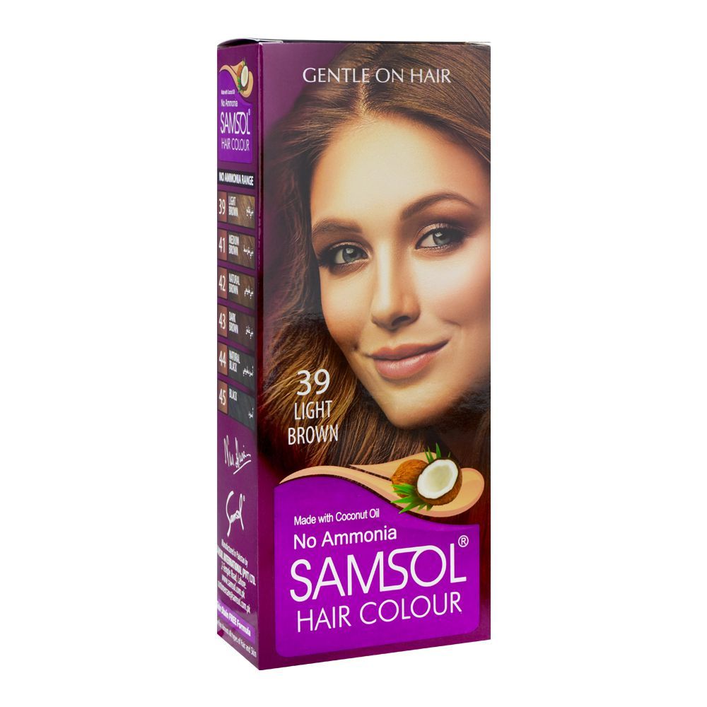 Samsol No Ammonia Hair Colour, 39 Light Brown