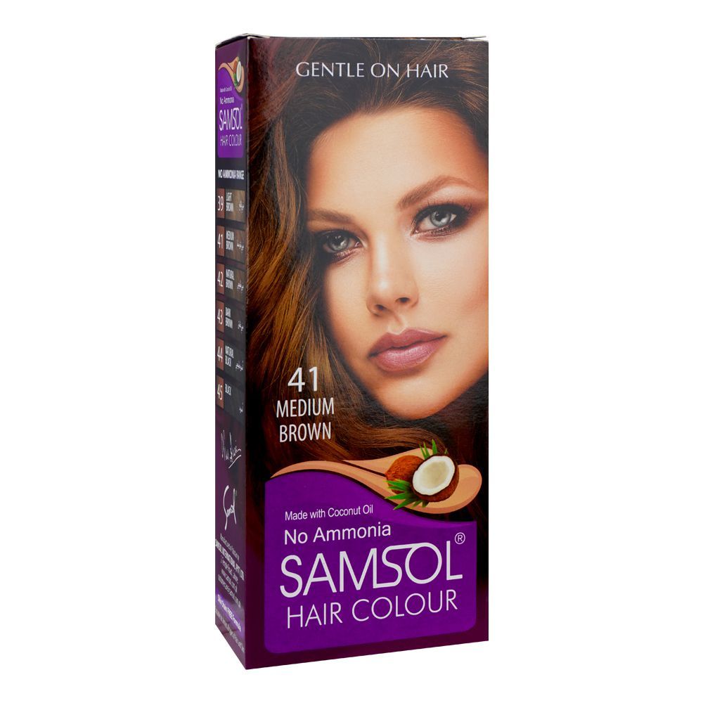 Samsol No Ammonia Hair Colour, 41 Medium Brown