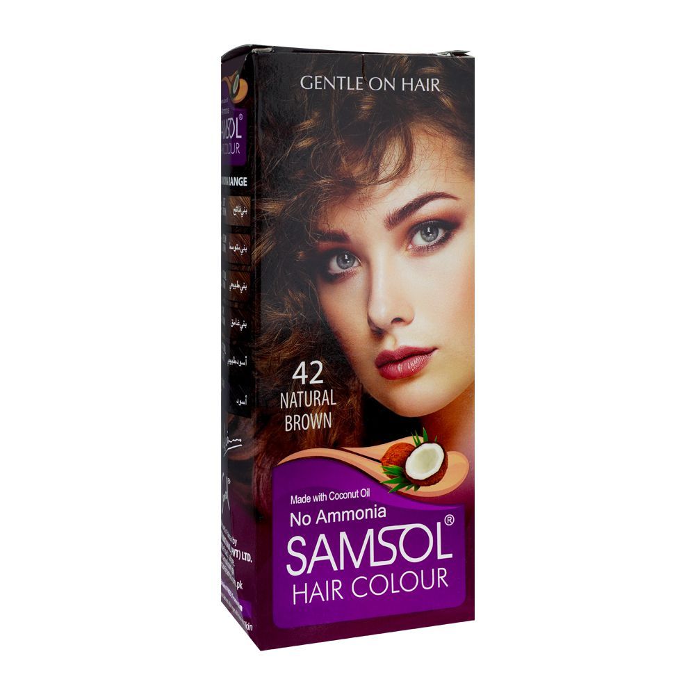 Samsol No Ammonia Hair Colour, 42 Natural Brown