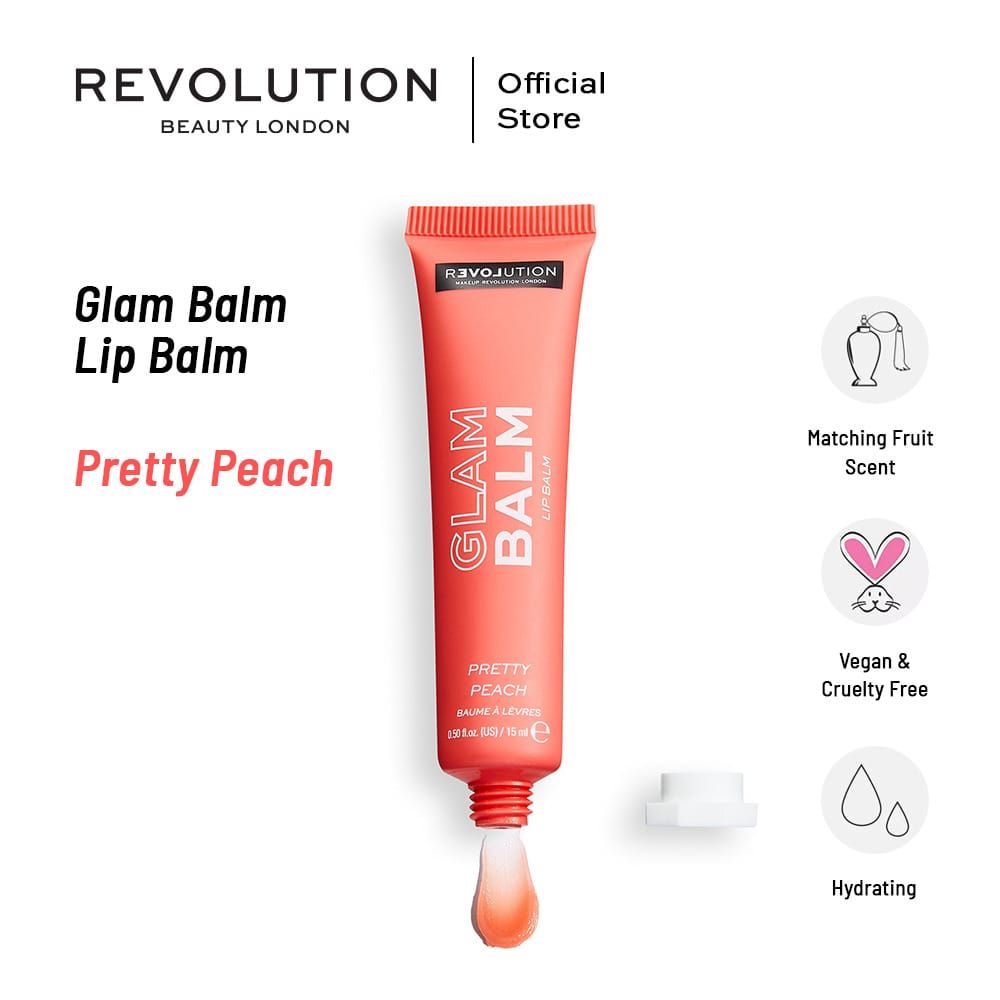 Makeup Revolution Relove Glam Lip Balm, Pretty Peach