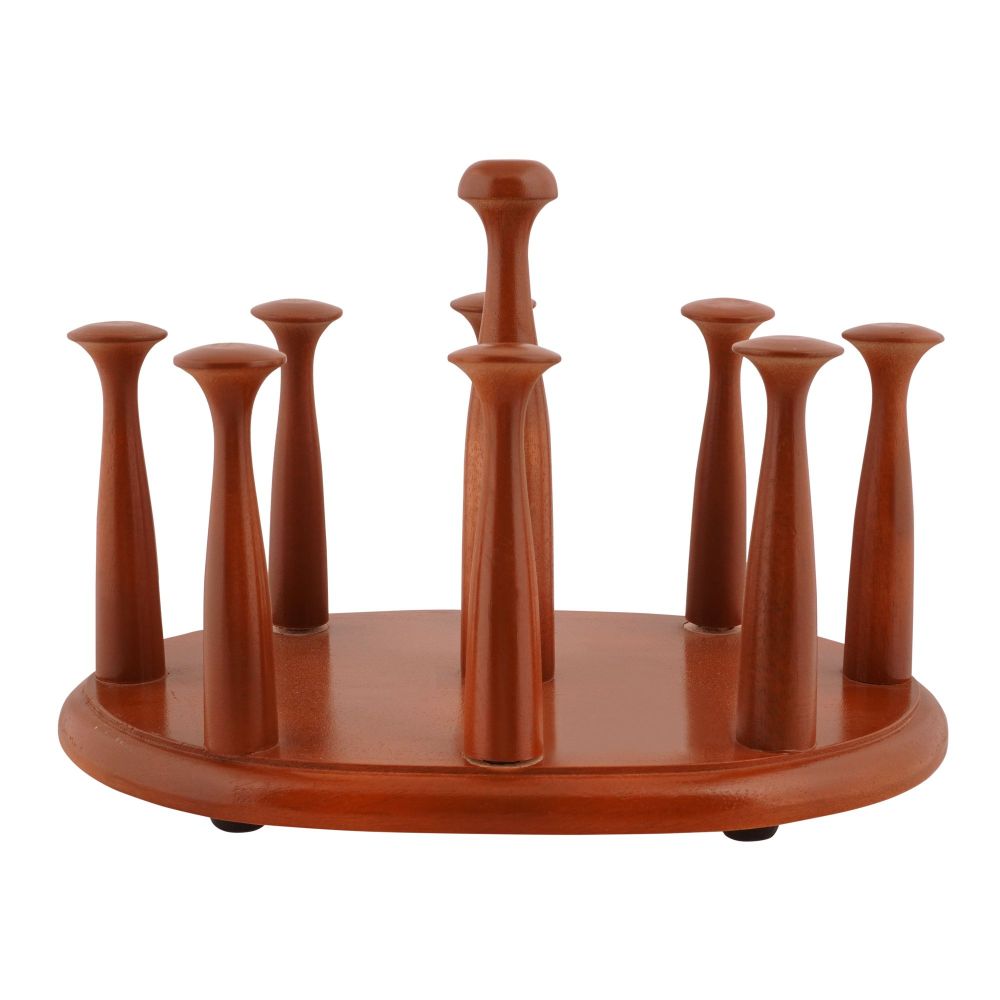 Amwares Mango Wood Glass Stand, 010008