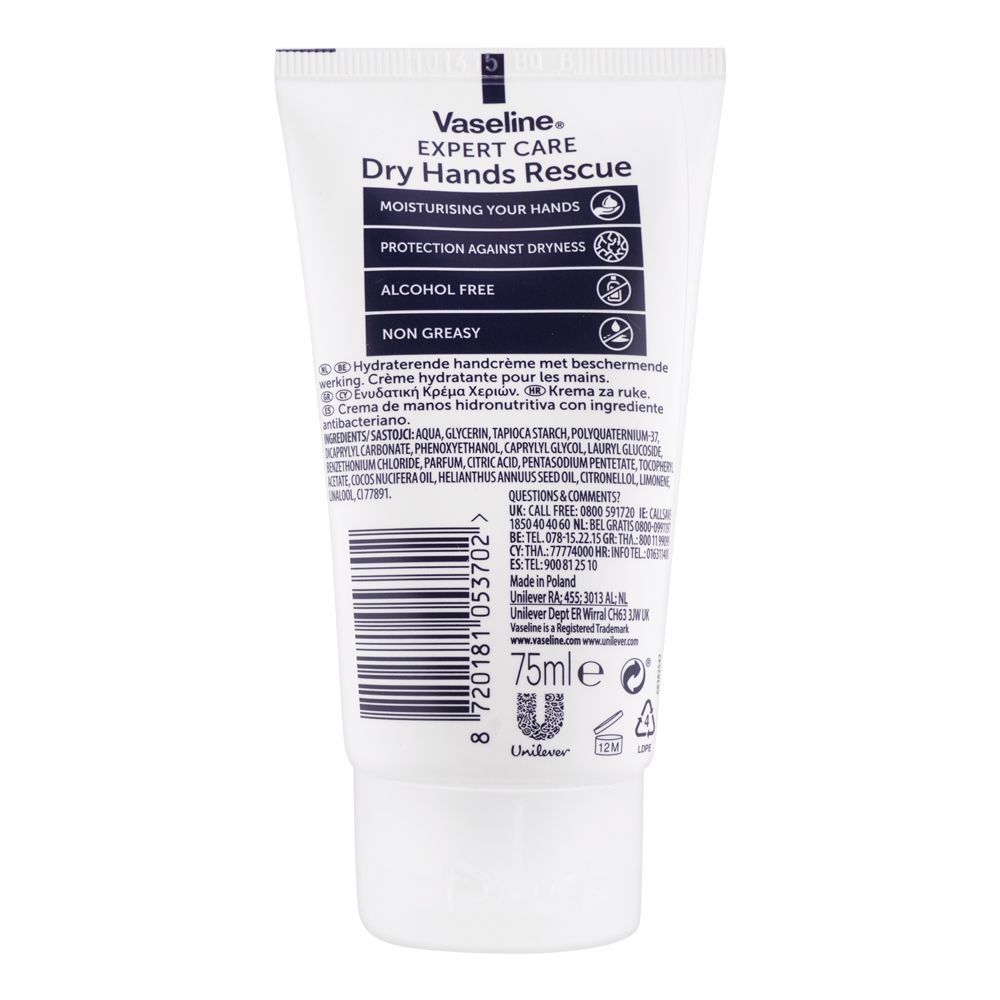 Purchase Vaseline Dry Hand Rescue 2-In-1 Moisturising Hand Cream, 75ml ...