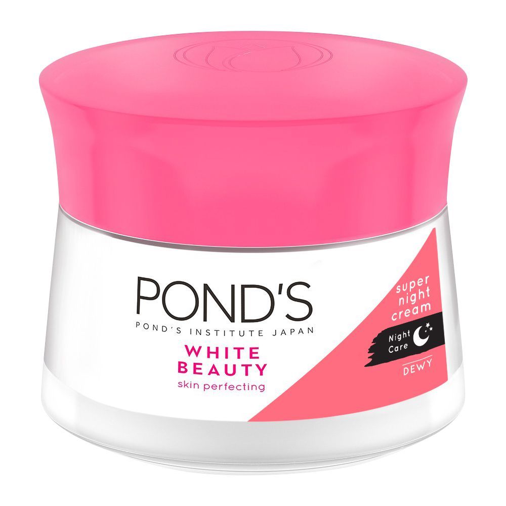 Pond's White Beauty Skin Perfecting Super Night Cream, Dewy, 50g