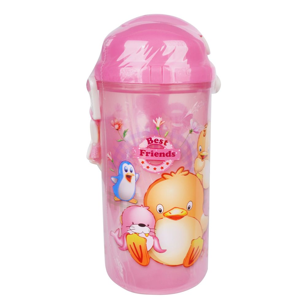 Lion Star Plastic Rocco Water Bottle, 600ml, Pink, NN-10