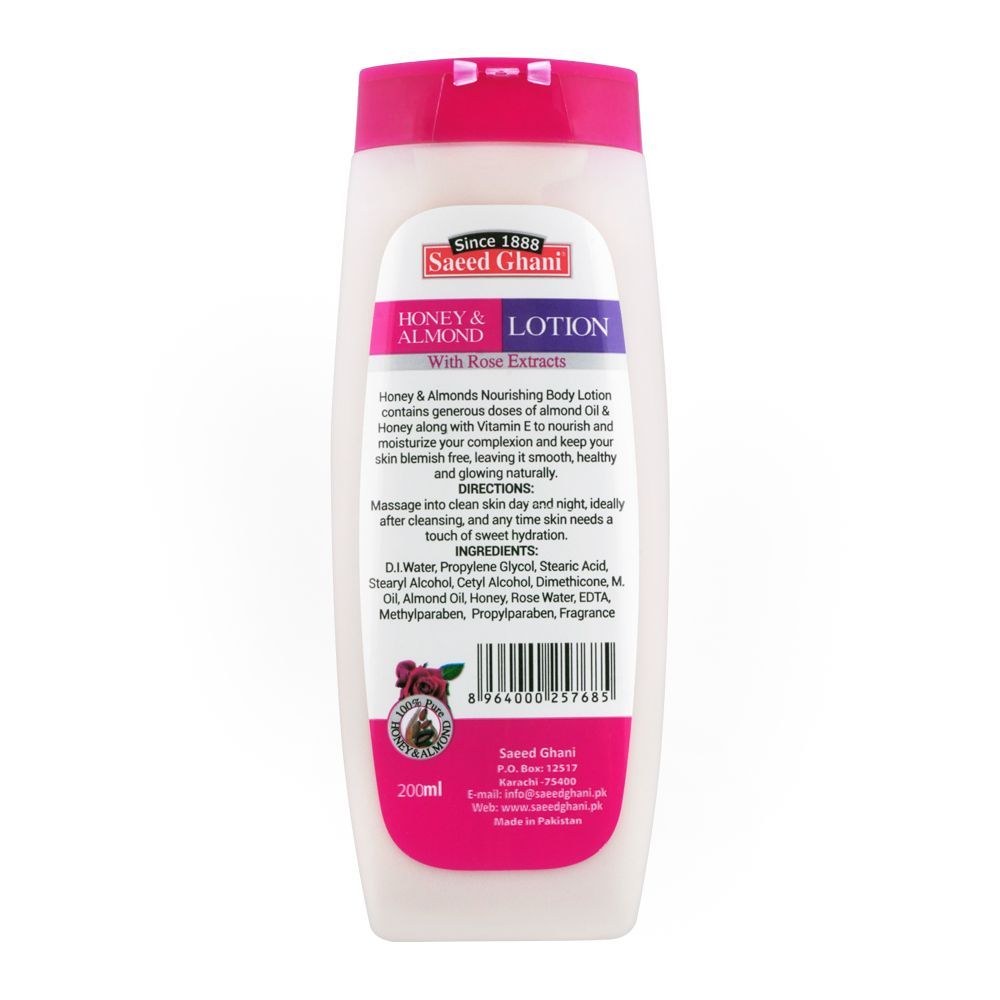 Ghani Extract Purchase Saeed Ghani Honey & Almond Rose Extract Lotion, 200ml Online ...