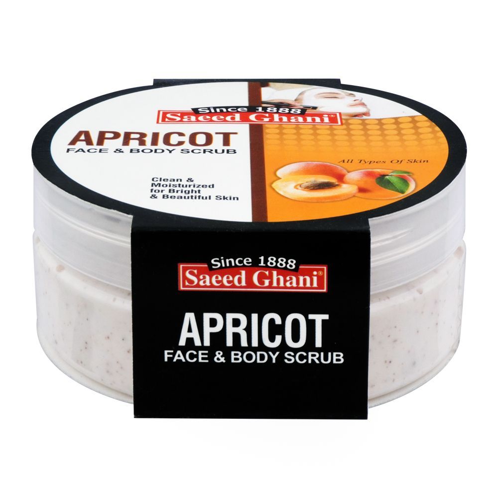 Saeed Ghani Apricot Face & Body Scrub, All Skin Types, 180g