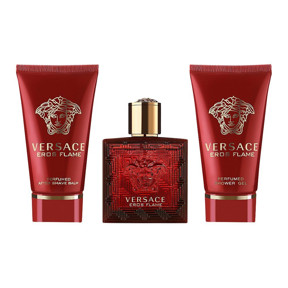 Buy Versace Eros Flame Perfume Set For Men, EDP 5ml Shower Gel