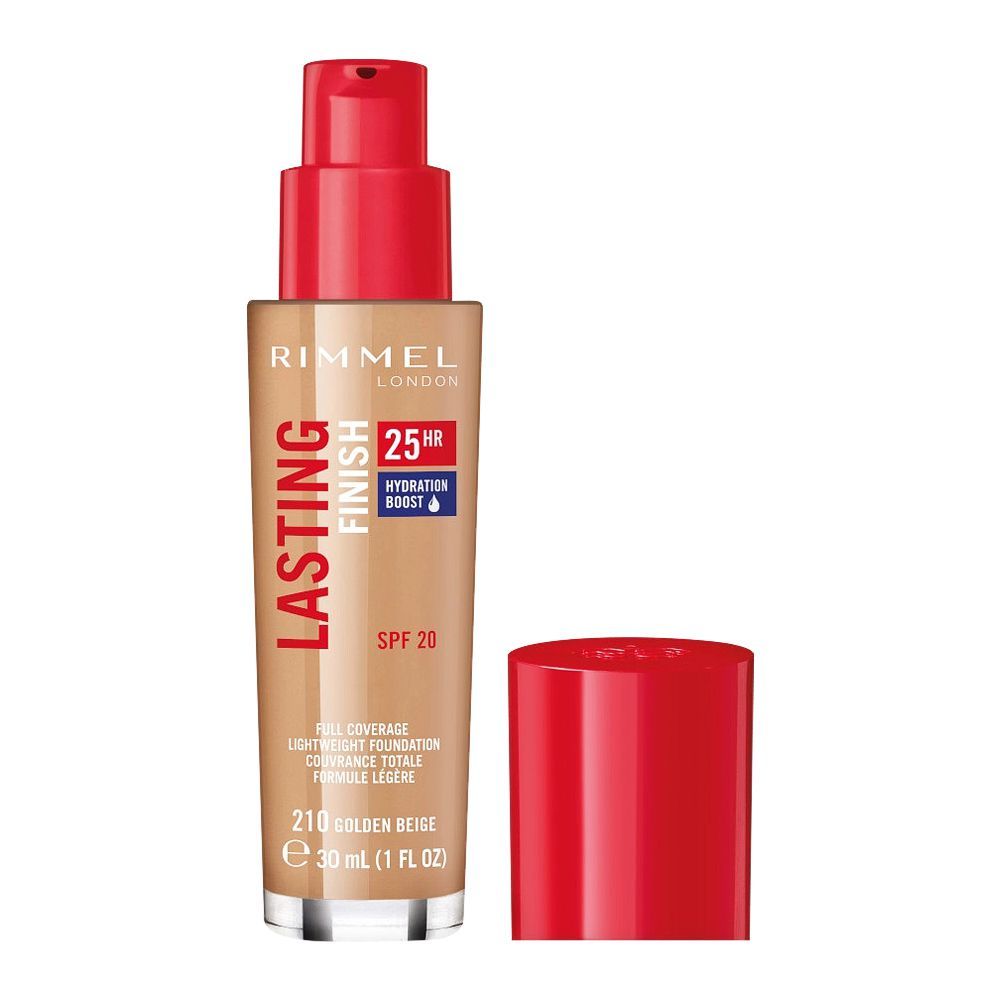 Rimmel Lasting Finish 25H Full Coverage Foundation, 210 Golden Beige